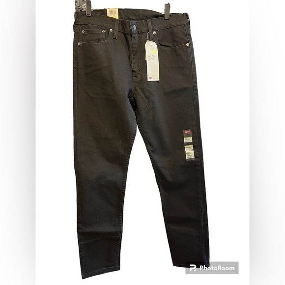 Levi’s 512 Slim Taper Stretch  Flex Men’s Black Jeans 33x32 NWT - Picture 2 of 16